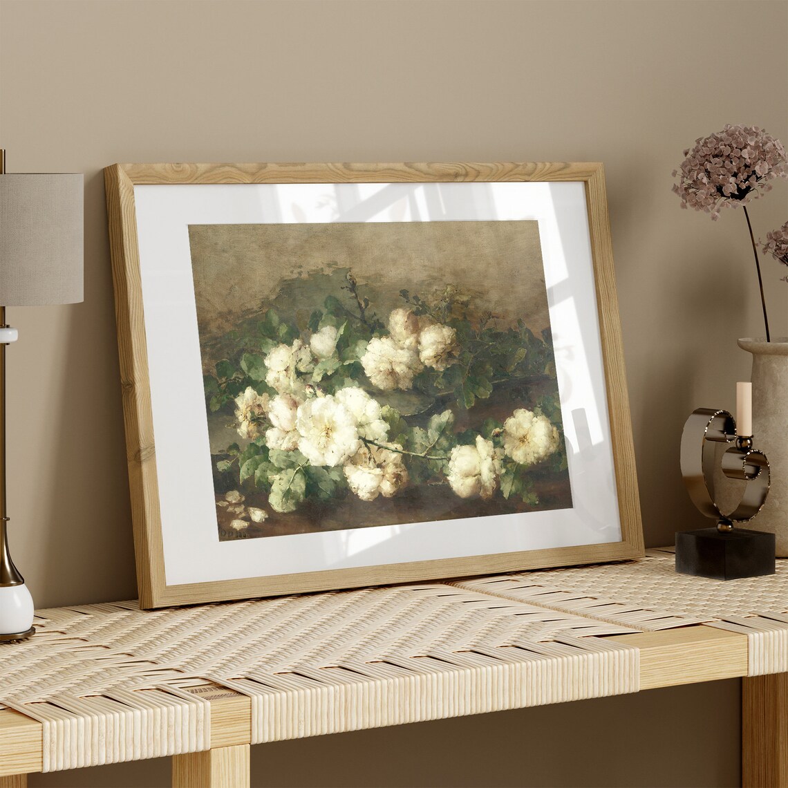 Antique Flower Painting, Vintage Floral Art Print - Image 3