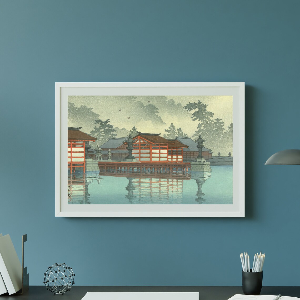 Japanese Woodblock Print, Vintage Asian Wall Art - Image 3