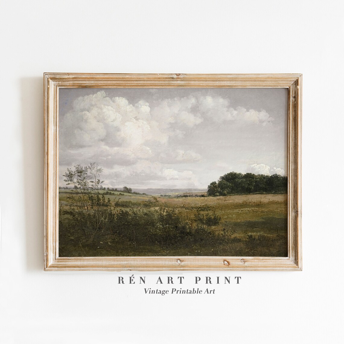 Countryside Landscape Vintage Oil Painting Art Print