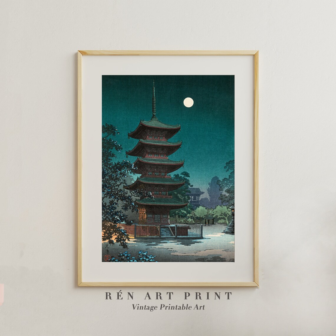 Vintage Japanese Art Print, Asian Wall Art