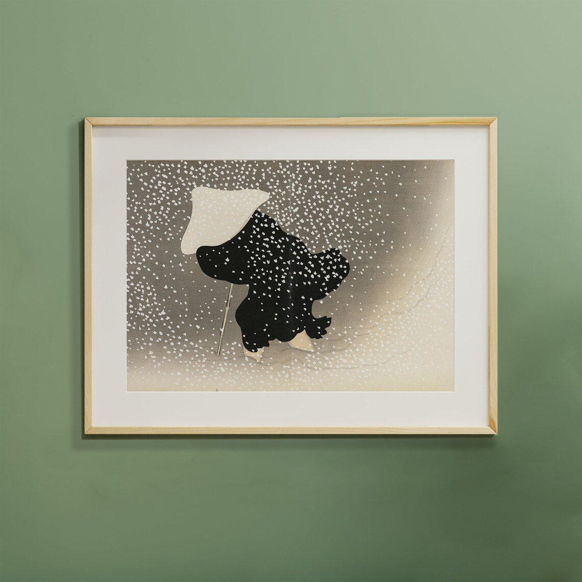 Japanese Wall Art Winter Painting Wall Art Japanese Art Print Asian Art Japanese Woodblock Print Winter Print - Image 3