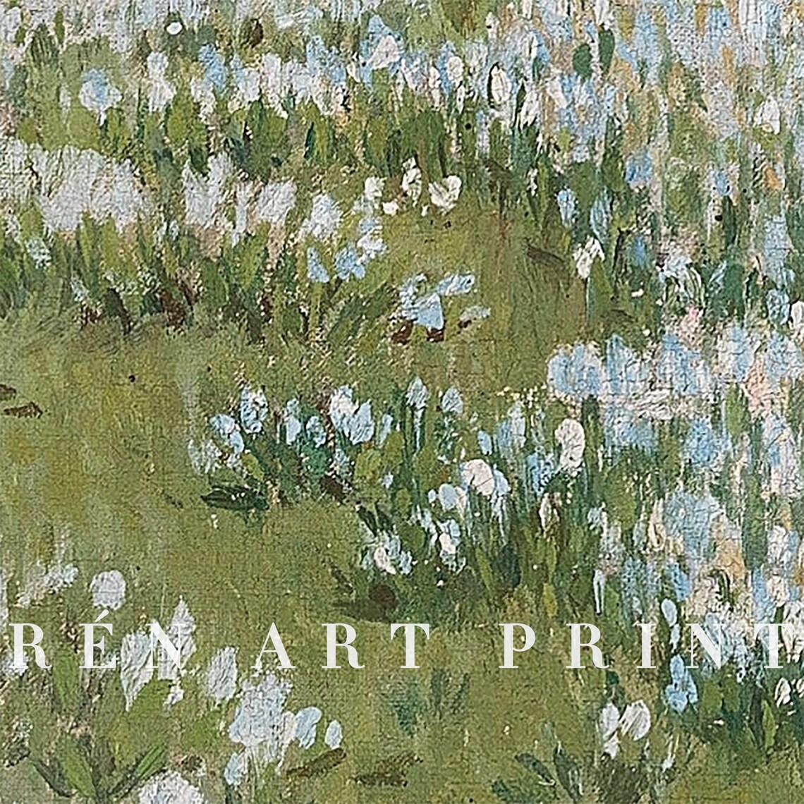 Spring Landscape Painting, Neutral Vintage Art Print - Image 2
