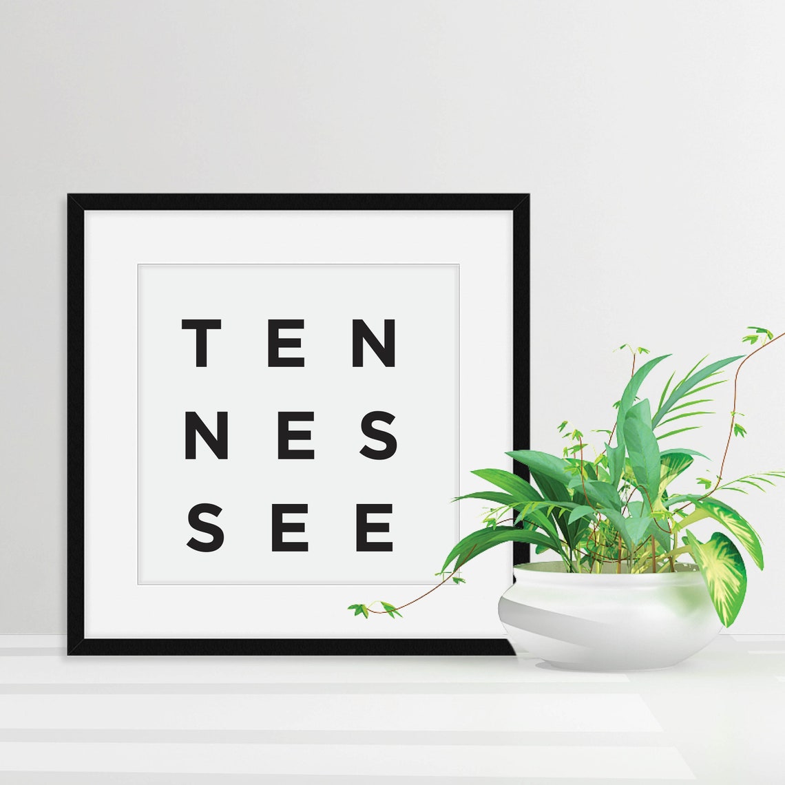 Tennessee Spaced Bold Letter Typography Southern State Pride Poster