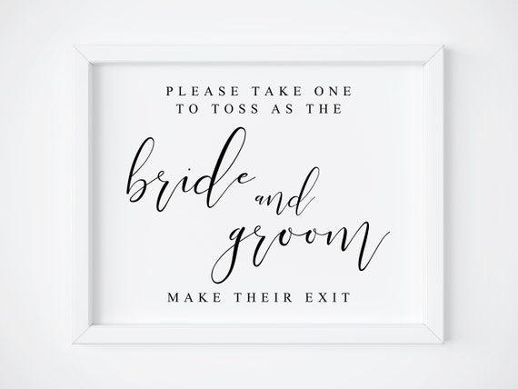 Wedding Toss Sign Ceremony Exit Art Print