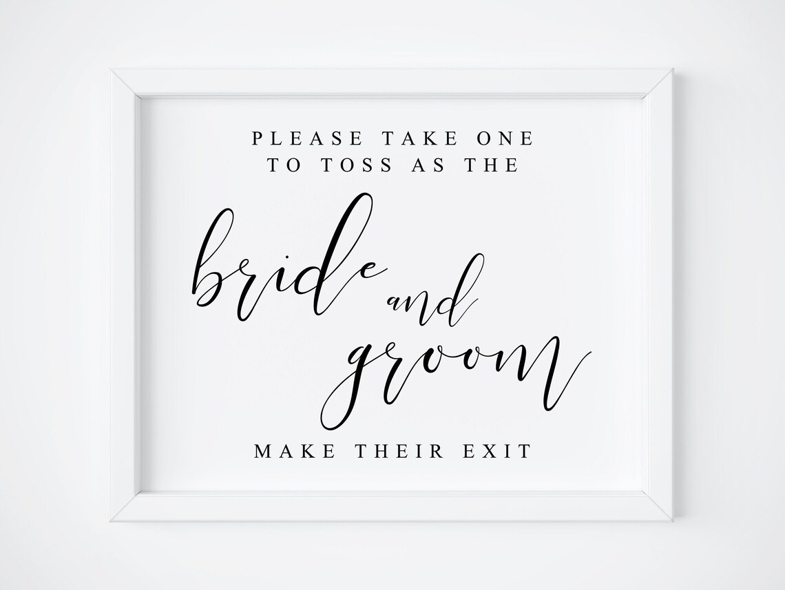 Wedding Toss Sign Ceremony Exit Art Print