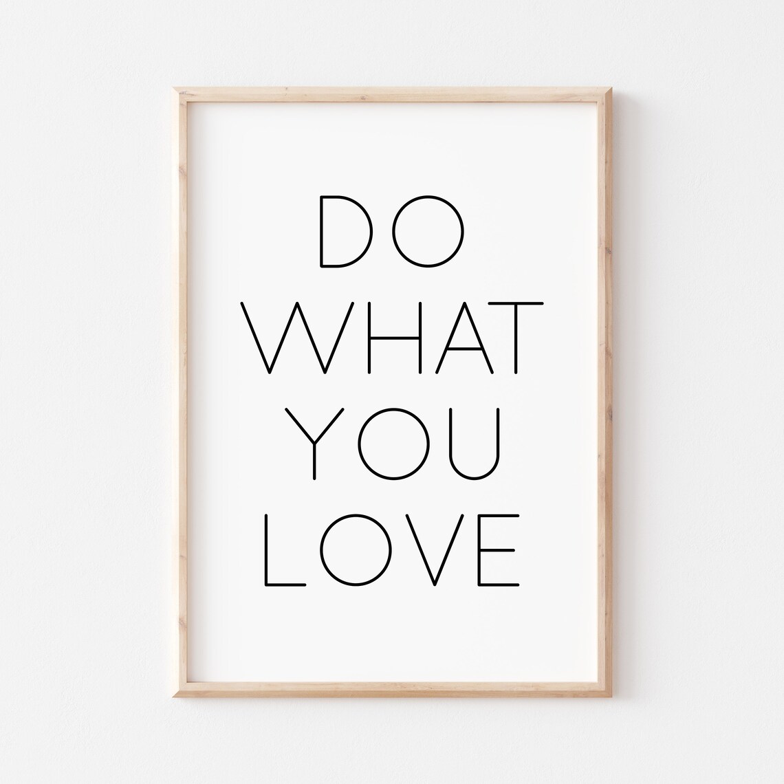 Do What You Love Bold Minimalist Motivational Quote Poster Art