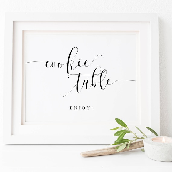 Cookie Bar Sign, Wedding Dessert Table Decor