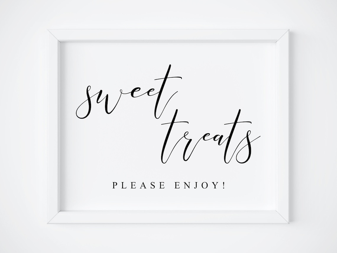 Sweet Treats Dessert Table Sign, Wedding Decor
