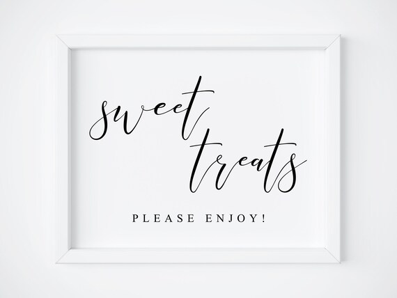 Sweet Treats Dessert Table Sign, Wedding Decor