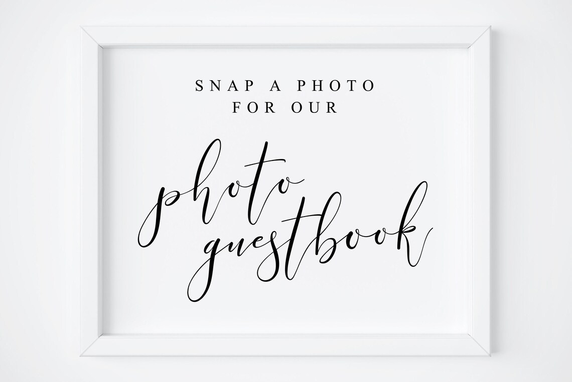 Photo Guestbook Wedding Sign, Reception Guestbook Art Print
