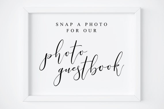Photo Guestbook Wedding Sign, Reception Guestbook Art Print