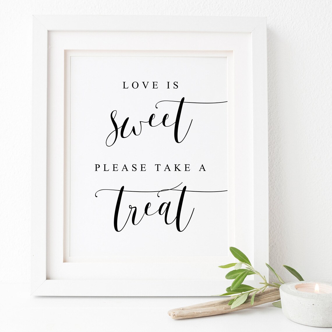 Love Is Sweet Please Take A Treat Wedding Sign