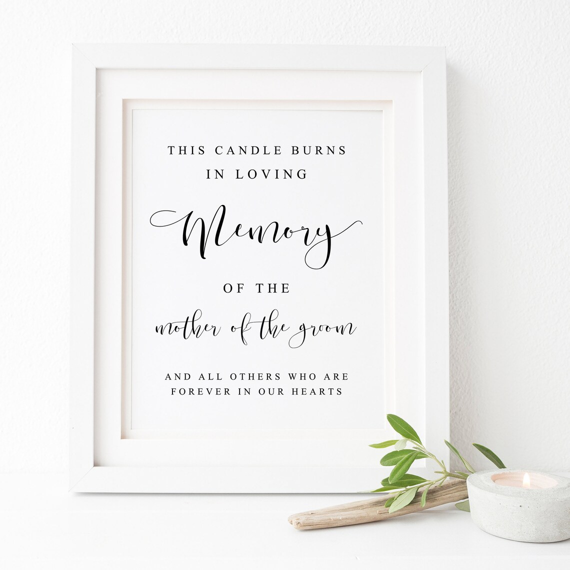 In Loving Memory Wedding Table Sign Art Print