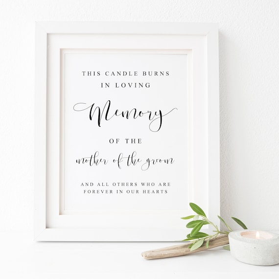 In Loving Memory Wedding Table Sign Art Print