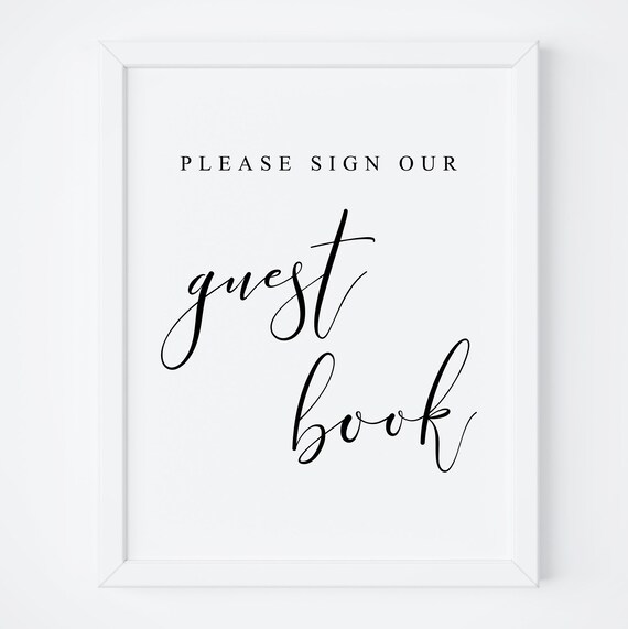 Wedding Guest Book Sign, Guestbook Guest Sign