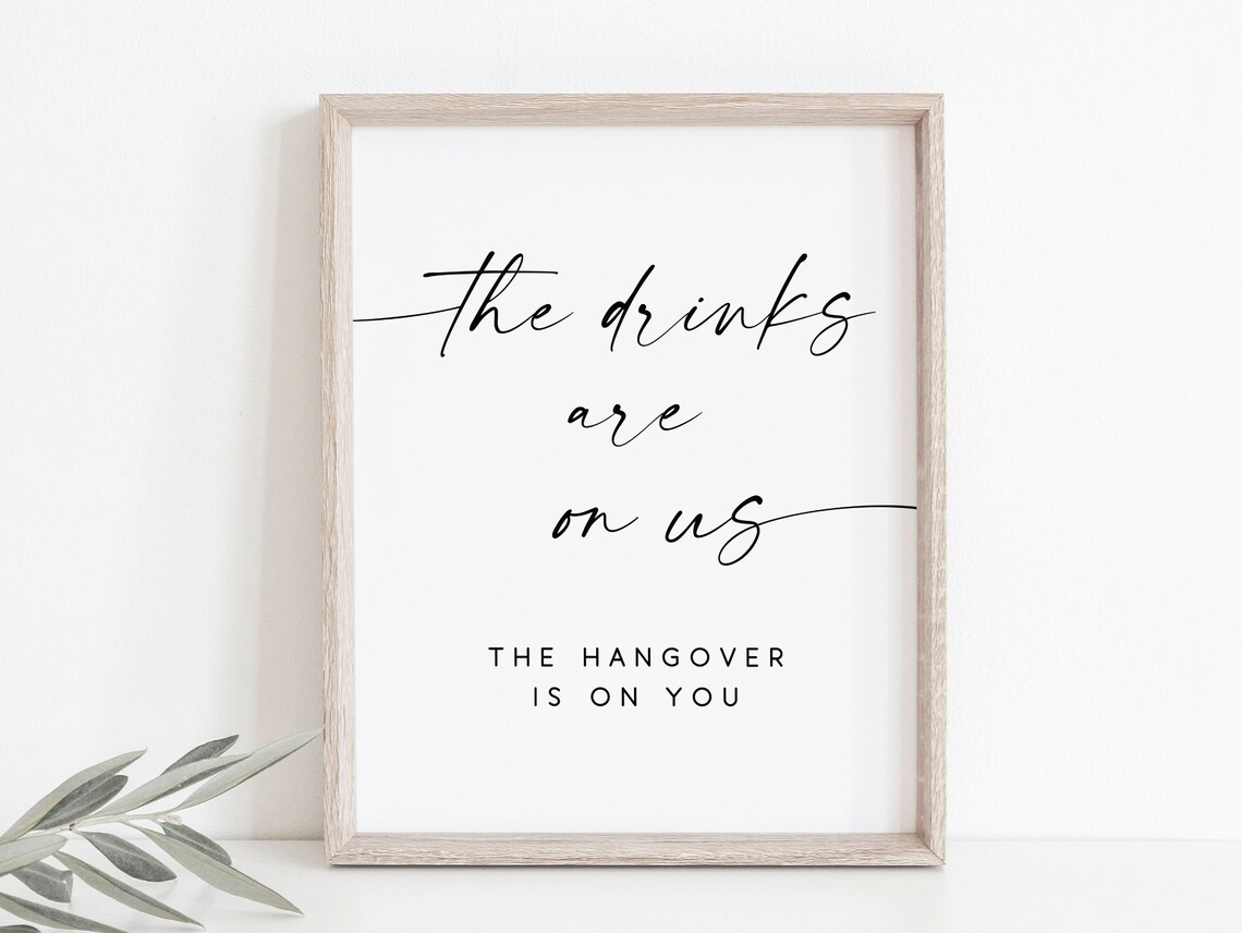 Wedding Drink Sign, Open Bar Celebration Art Print
