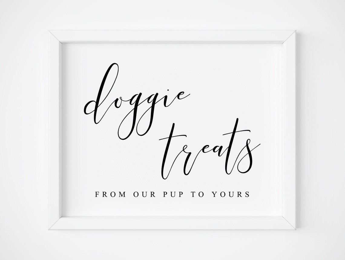 Doggie Treats Signdoggie Bags Signprintable Dog Treats Signwedding Dog Treat Signdog Favor Signwedding Dog Signdog Treat Stationsigns