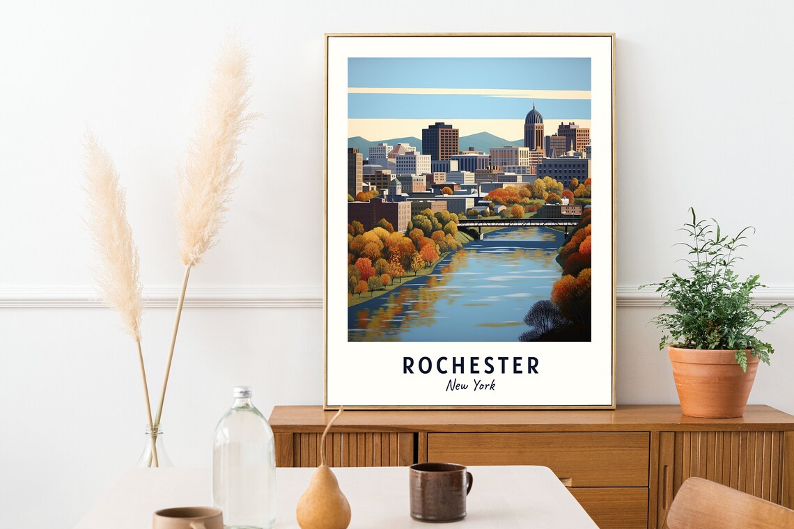 Rochester Travel Poster, New York City Print - Image 2