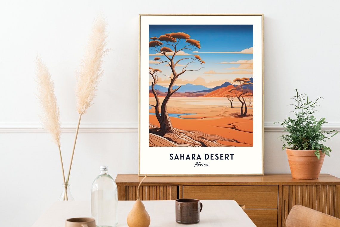 Sahara Desert Africa Travel Print Wall Art Sahara Desert Africa City Print Sahara Desert Africa Travel Gift Sahara Desert Wall Art - Image 2