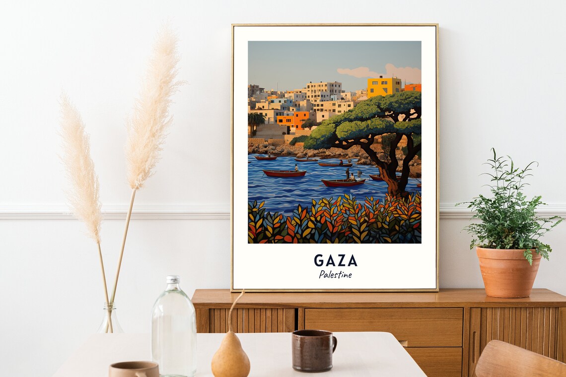 Gaza City Travel Poster, Palestine Wall Art Print - Image 2