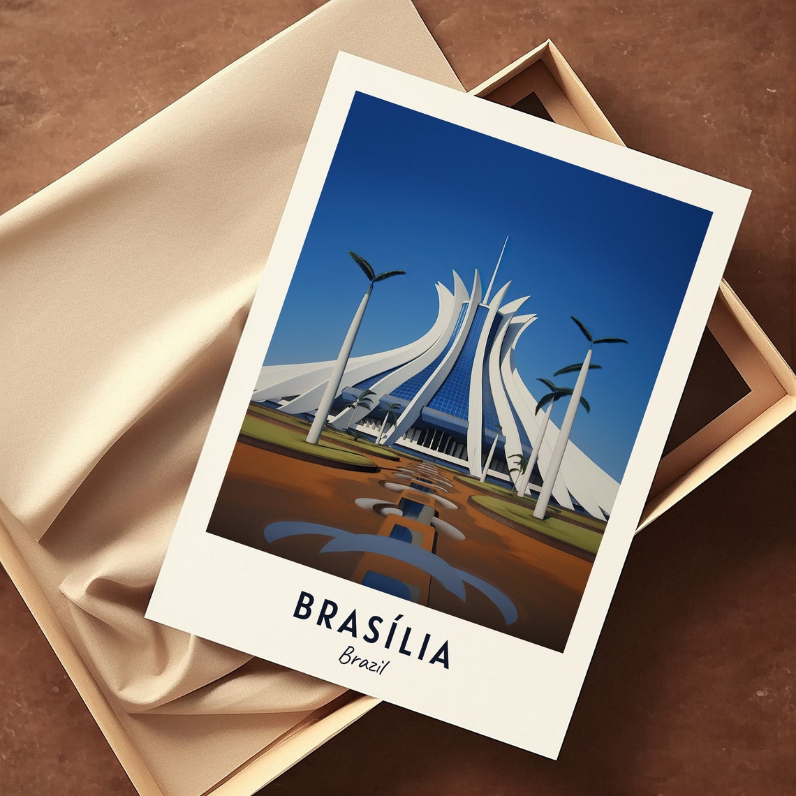 Braslia Travel Print Wall Art Braslia Brazil City Print Braslia Travel Gift Braslia City Poster Travel Gift - Image 3