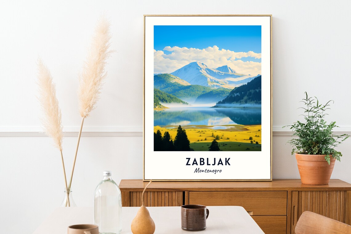 Zabljak Montenegro Travel Poster, City Art Print - Image 2