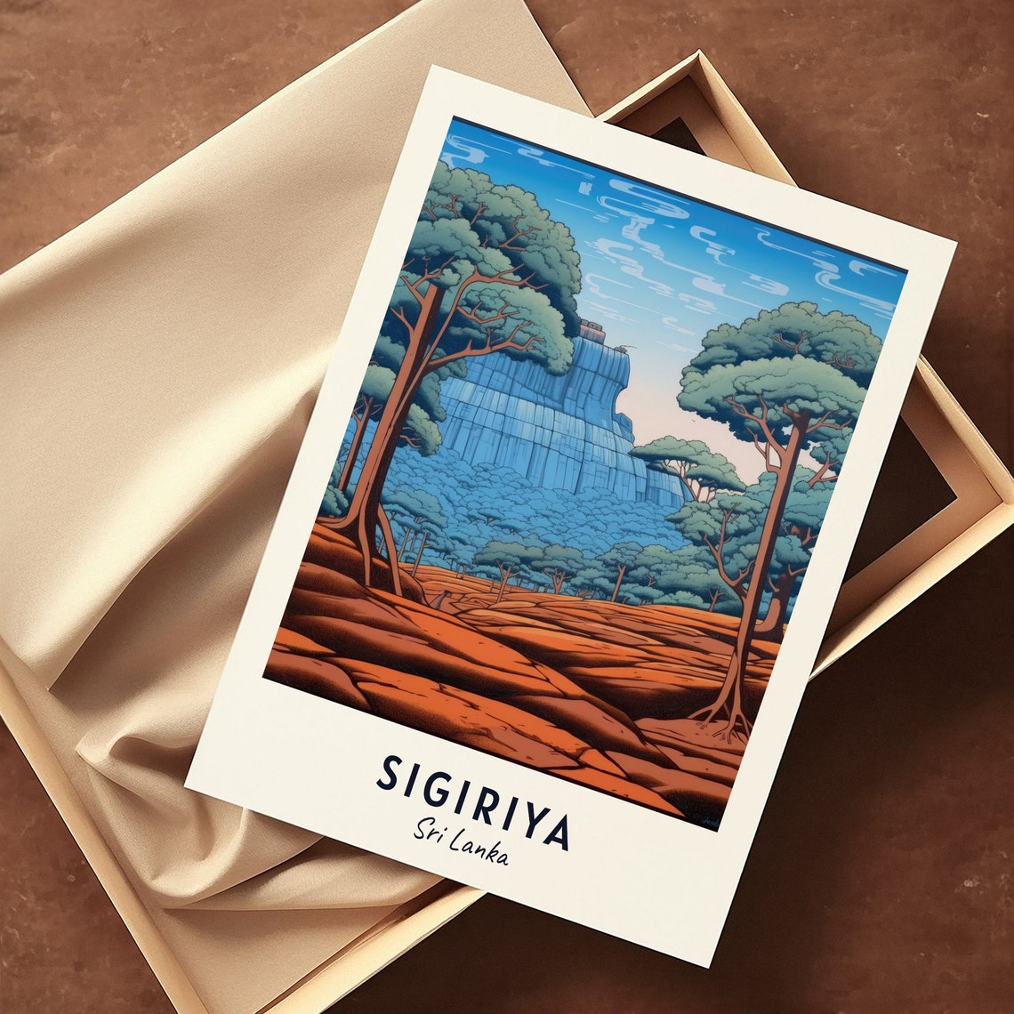 Sigiriya Rock Fortress Travel Print Wall Art Sigiriya Sri Lanka City Print Sigiriya Rock Fortress Travel Gift - Image 3
