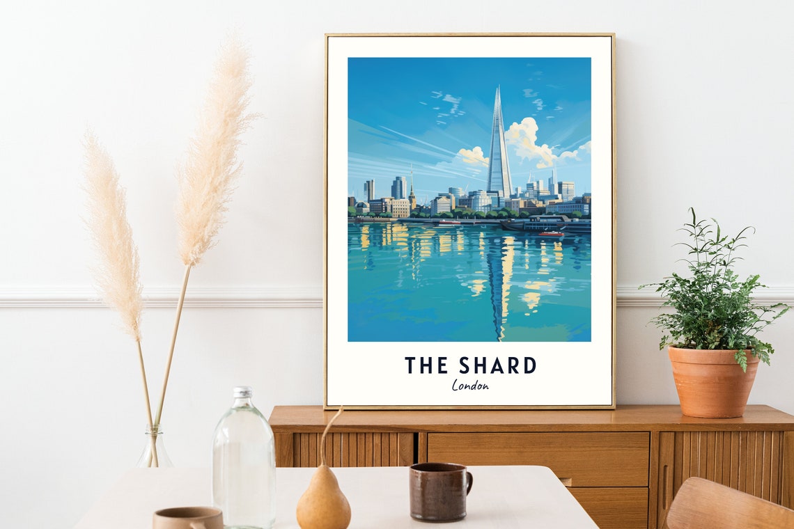 The Shard London Travel Print Wall Art The Shard London City Print The Shard London Travel Gift The Shard London Poster Travel Gift - Image 2