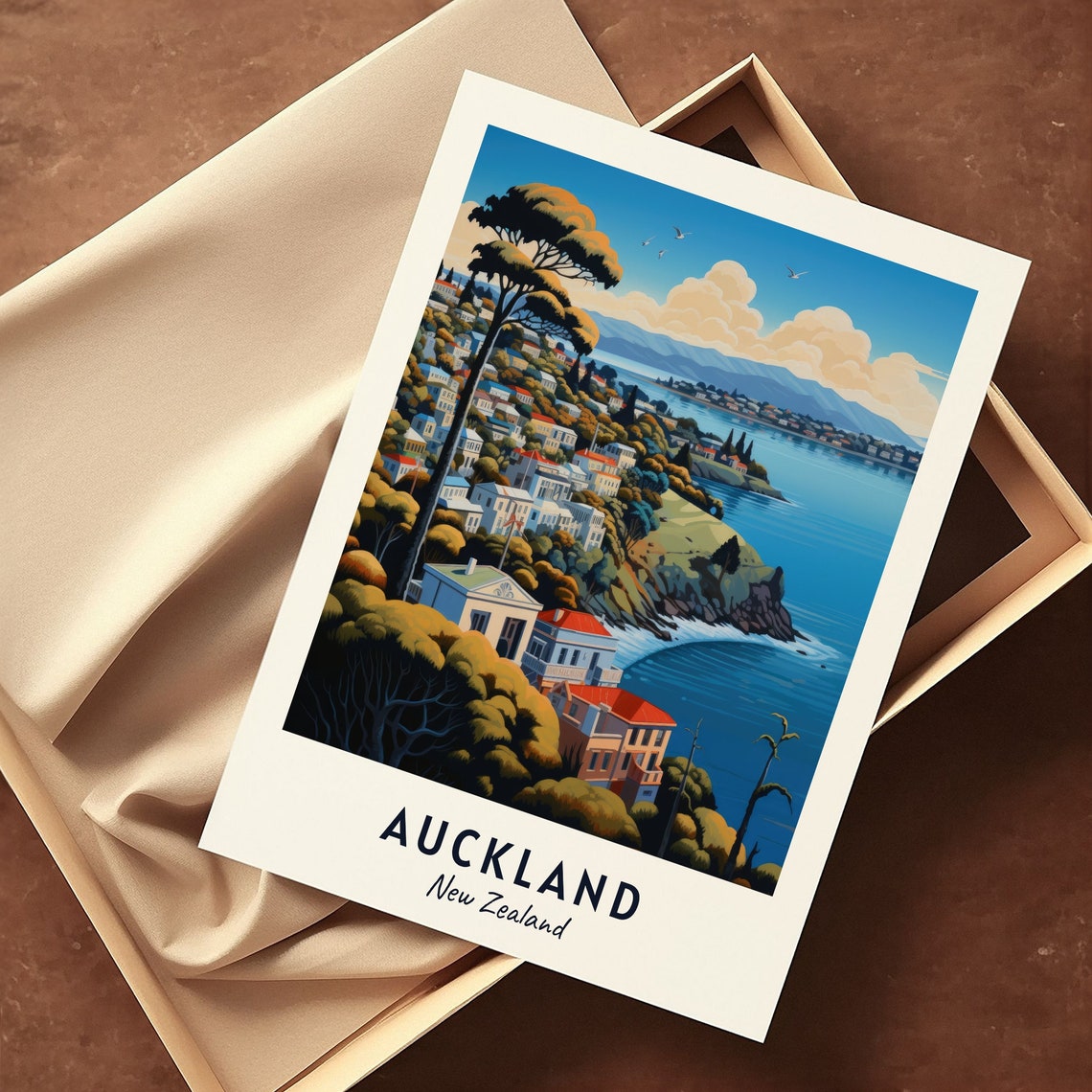 Auckland Travel Print Wall Art Auckland New Zealand City Print Auckland Travel Gift Auckland City Poster Travel Gift - Image 3