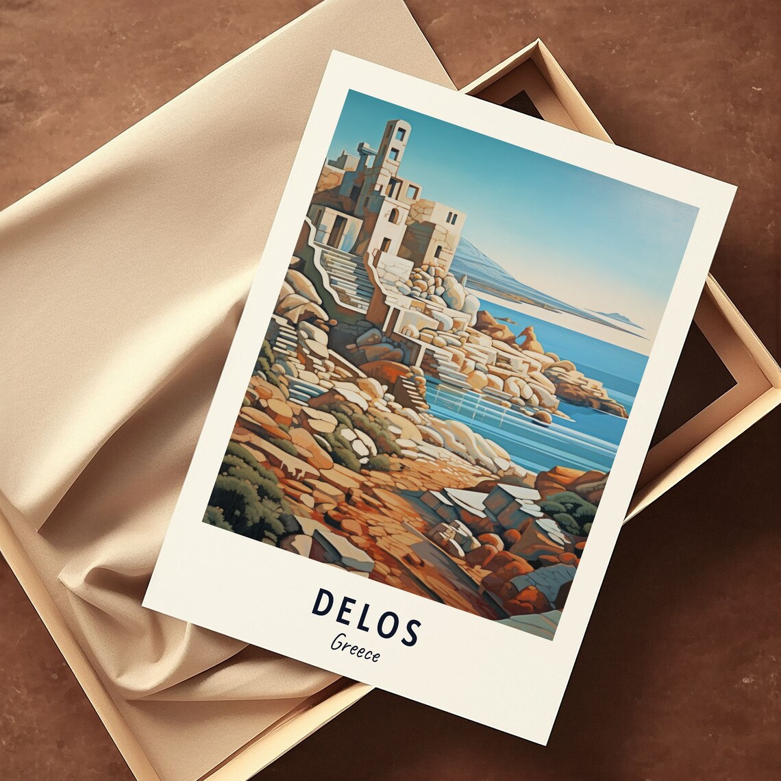Archaeological Site Of Delos Travel Print Wall Art Delos Greece City Print Archaeological Site Of Delos Travel Gift - Image 3
