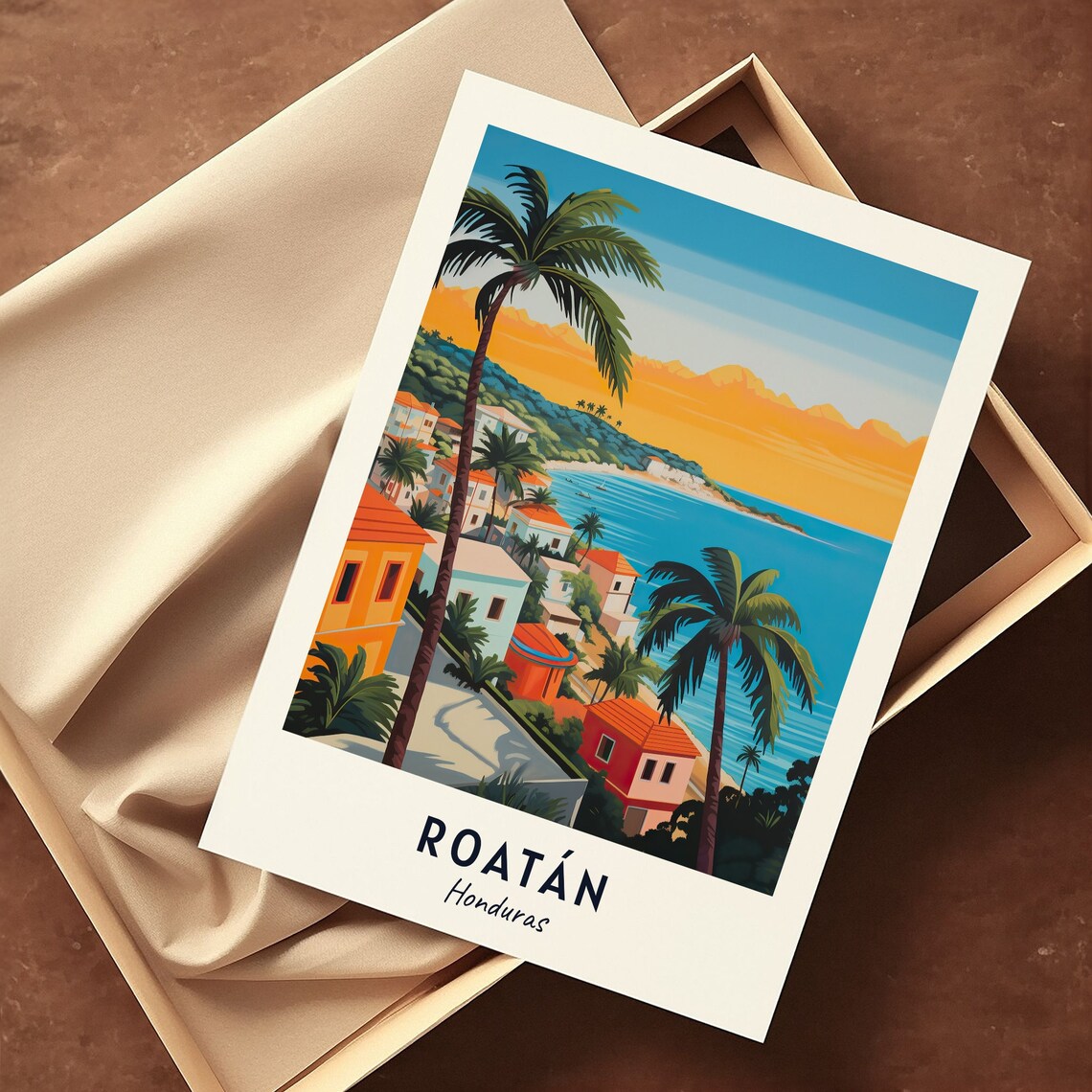 Roatn Honduras Travel Poster, City Print - Image 3