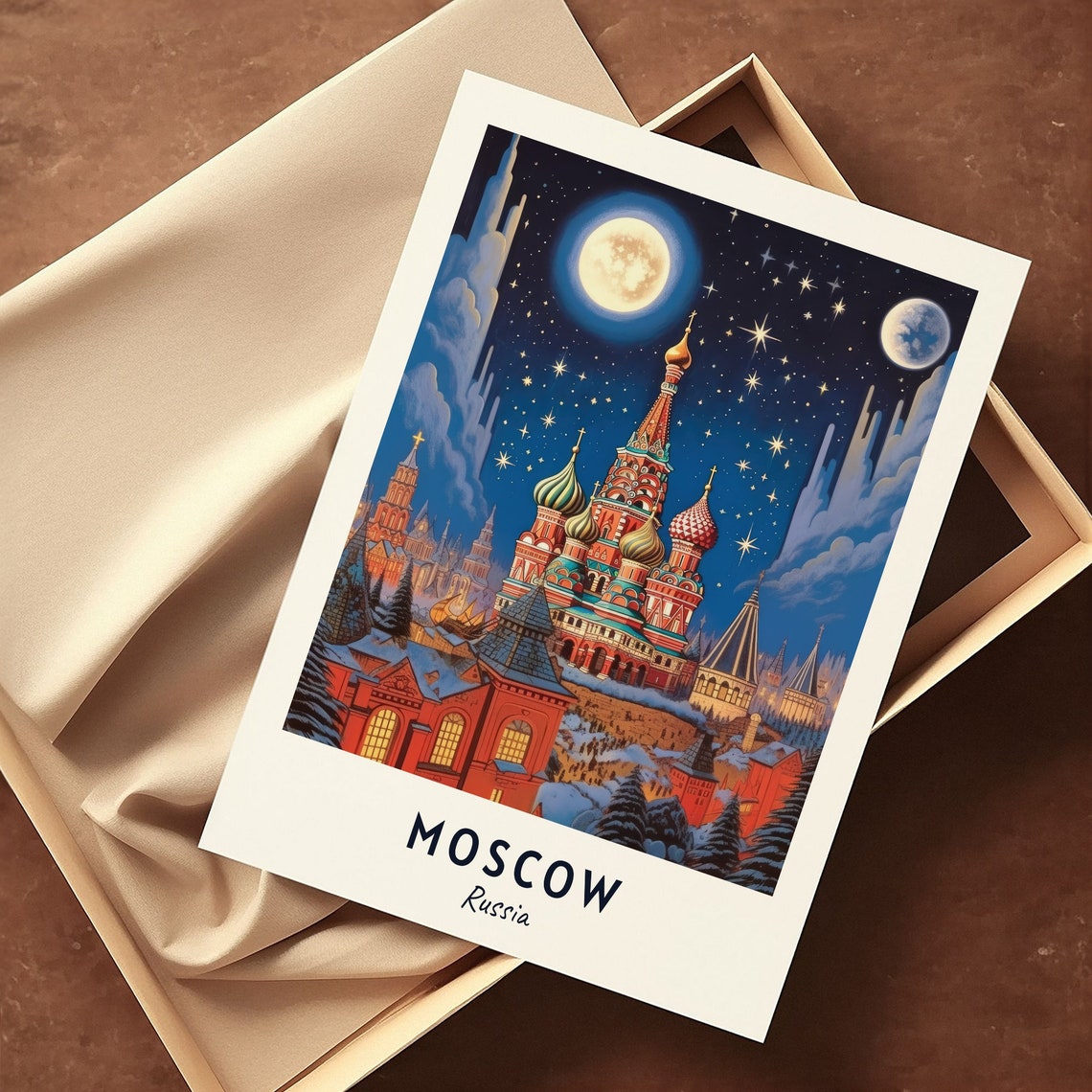 Moscow Travel Poster, Russia City Print - Image 3