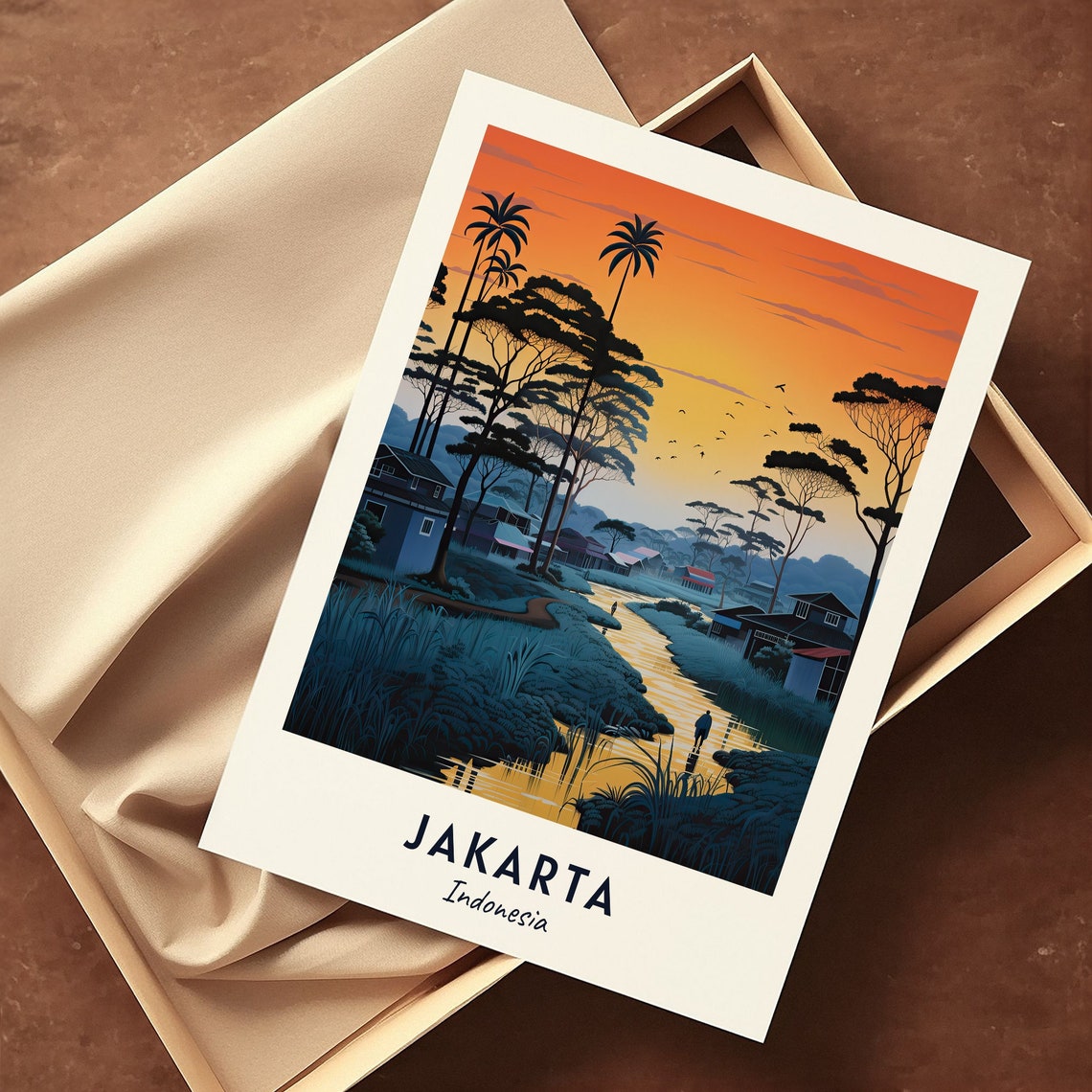 Jakarta Travel Print Wall Art Jakarta Indonesia City Print Jakarta Travel Gift Jakarta City Poster Travel Gift - Image 3