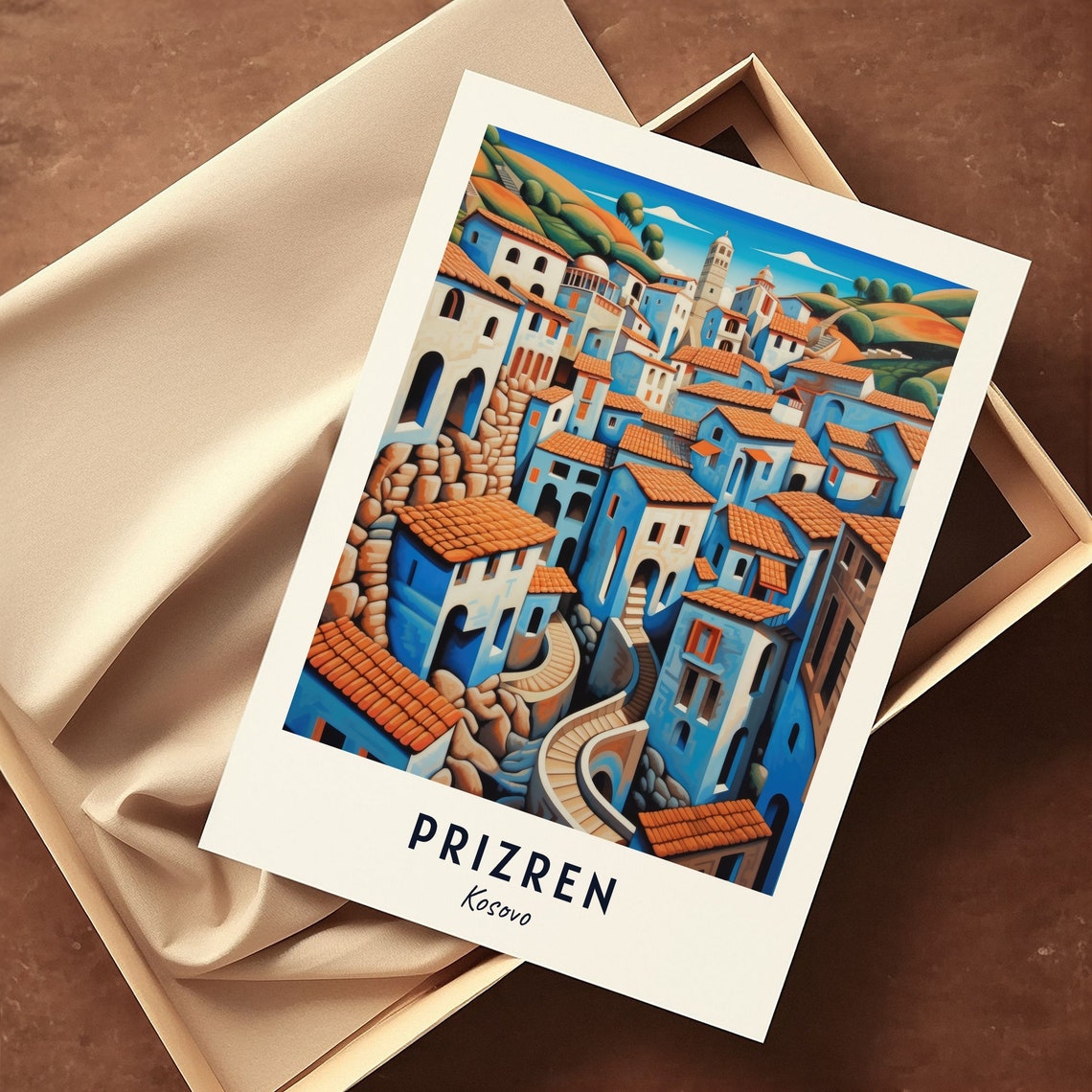 Prizren Fortress Travel Print Wall Art Prizren Kosovo City Print Prizren Fortress Travel Gift Prizren Fortress Poster - Image 3