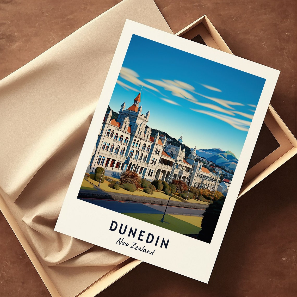 Dunedin Travel Print Wall Art Dunedin New Zealand City Print Dunedin Travel Gift Dunedin City Poster Travel Gift - Image 3