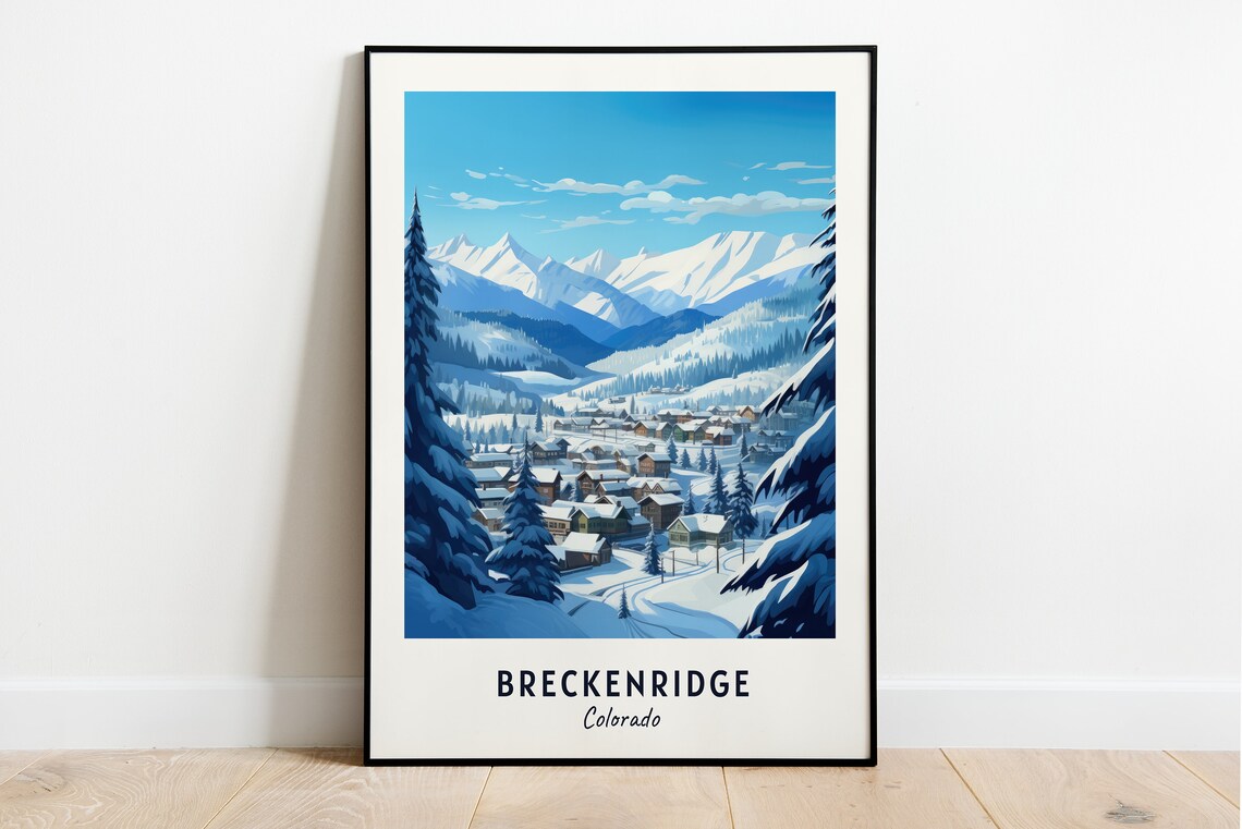 Breckenridge Ski Resort Travel Poster, Colorado