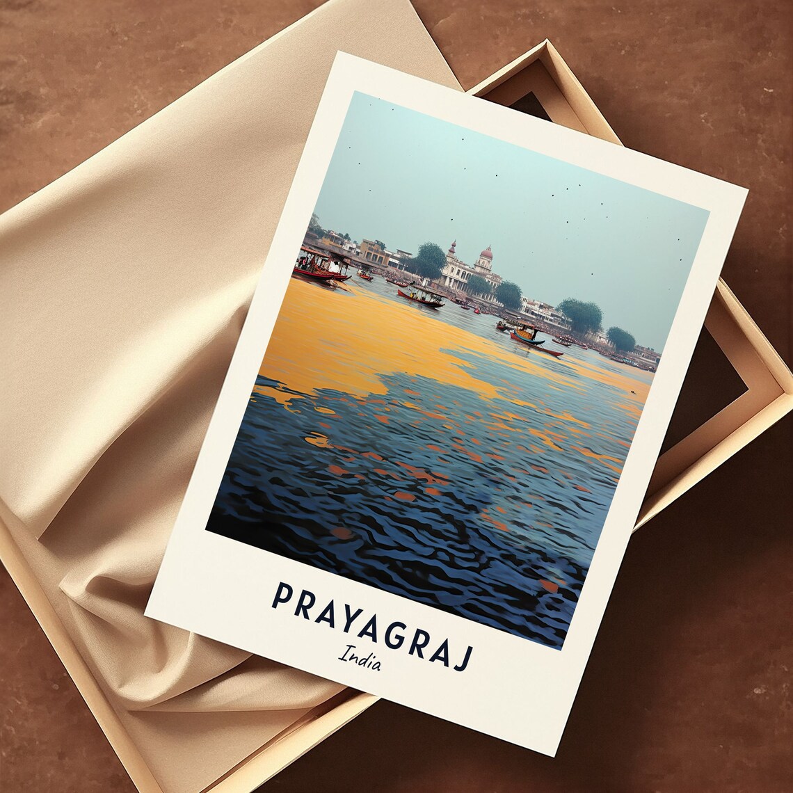 Prayagraj Travel Print Wall Art Prayagraj India City Print Prayagraj Travel Gift Prayagraj City Poster Travel Gift - Image 3