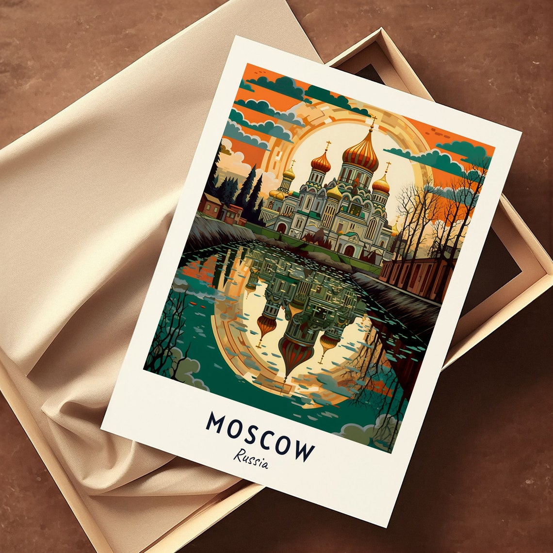 Moscow Travel Print Wall Art Moscow Russia City Print Moscow Travel Gift Moscow City Poster Travel Gift Wall Art - Image 3