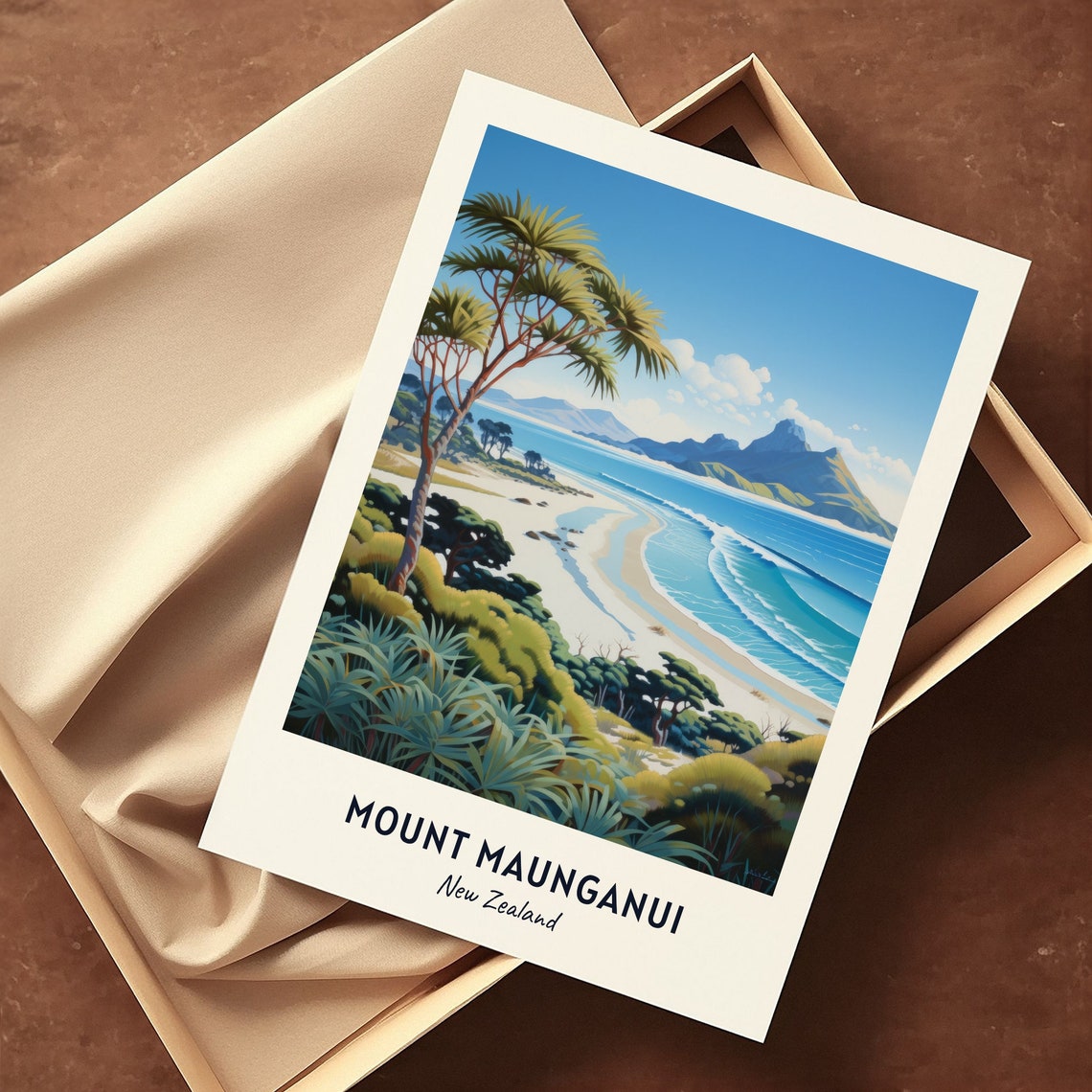 Mount Maunganui New Zealand Travel Print Wall Art Mount Maunganui New Zealand City Print Mount Maunganui New Zealand Travel Gift - Image 3