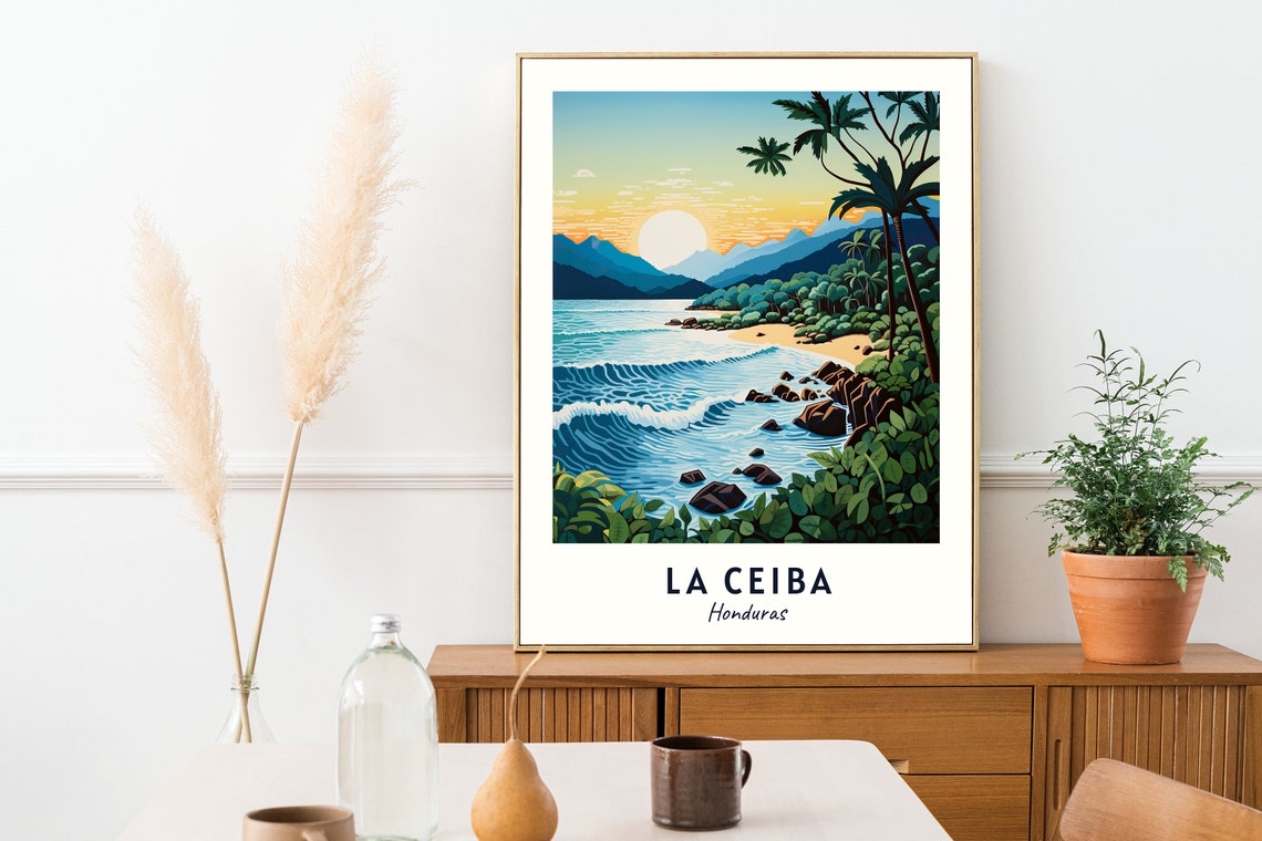 La Ceiba City Print La Ceiba Travel Poster Honduras Travel Gift La Ceiba Honduras Poster La Ceiba Gift - Image 2