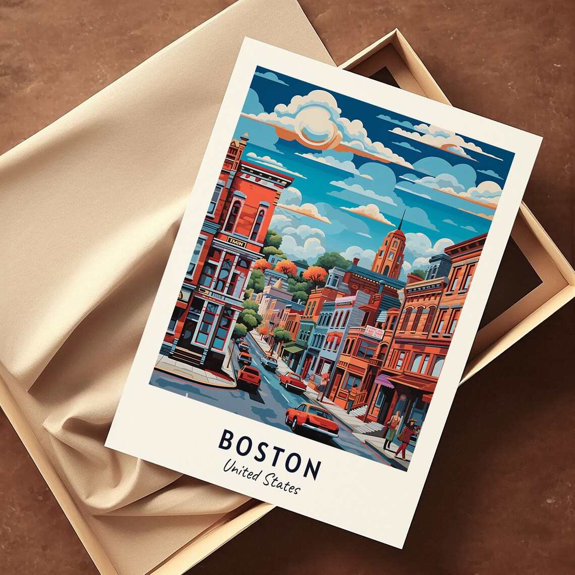 Boston Travel Poster, United States City Print - Image 3