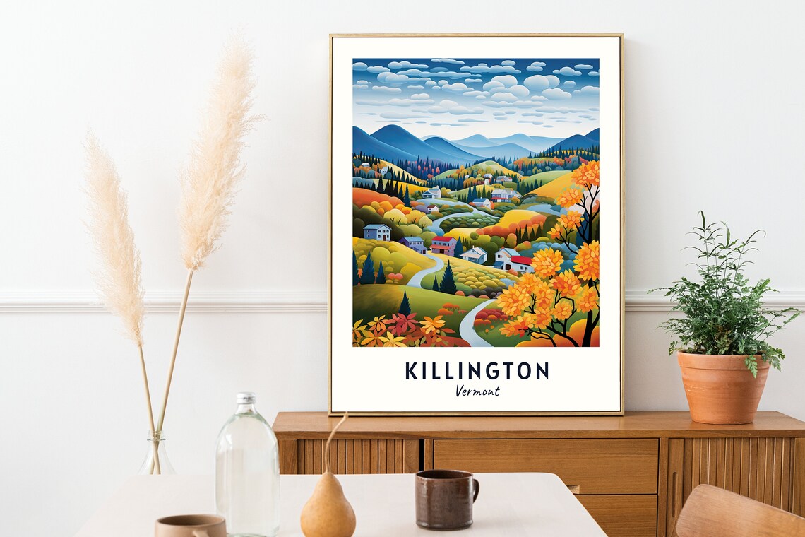 Killington Vermont Travel Poster, City Print - Image 2