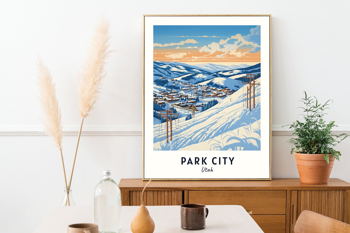 Park City Travel Poster, Utah City Print - Image 2