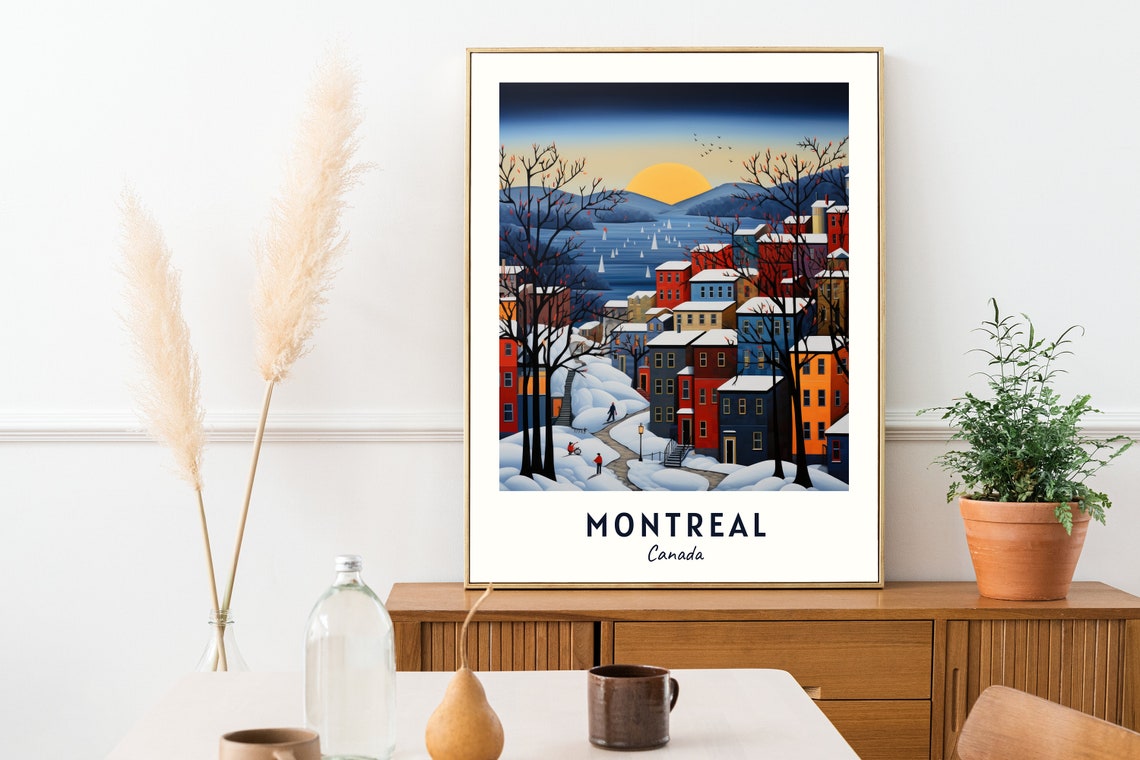 Montreal Travel Print Wall Art Montreal Canada City Print Montreal Travel Gift Montreal City Poster Travel Gift - Image 2