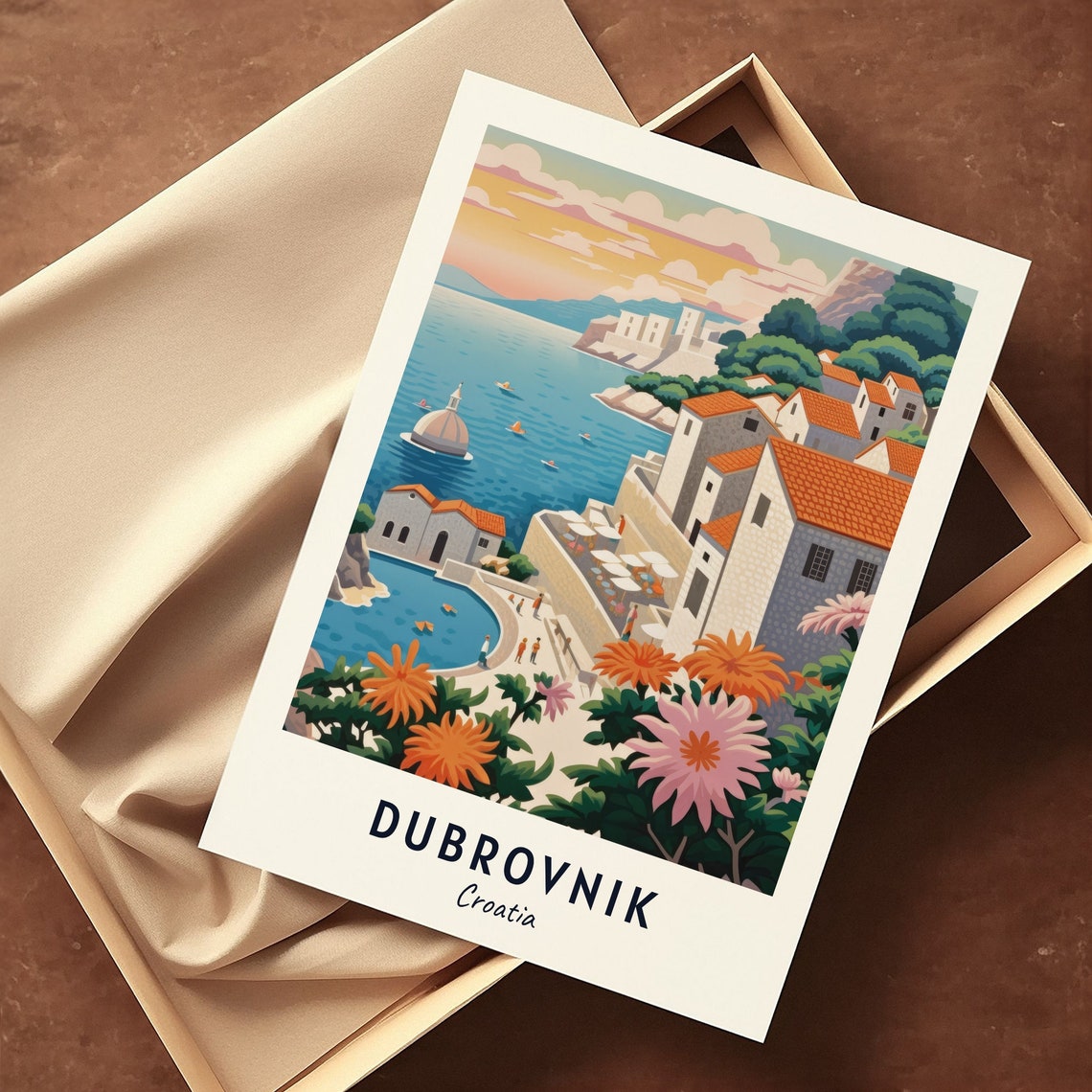 Dubrovnik Old Town Walls on the Adriatic Coast in Croatia Poster - Image 3