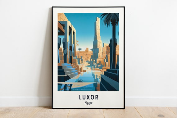 Karnak Temple Complex Travel Poster, Luxor Egypt