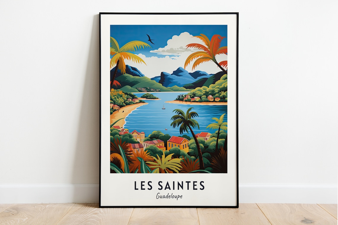 Les Saintes Guadeloupe Travel Poster, City Print