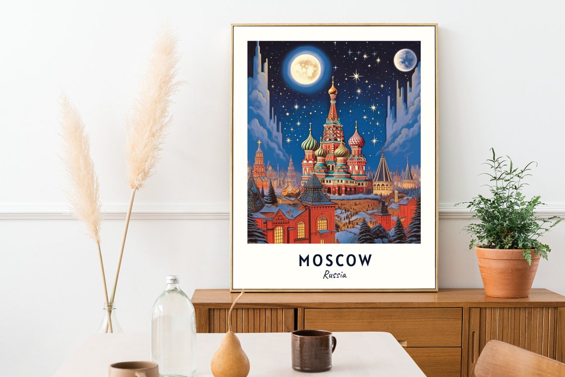 Moscow Travel Poster, Russia City Print - Image 2