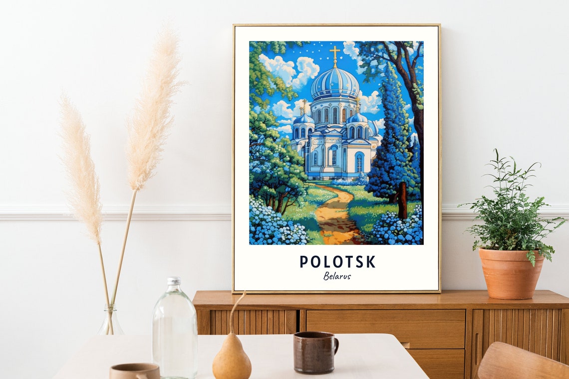 Saint Sophia Cathedral Blue Domes Polotsk Belarus Travel Poster - Image 2
