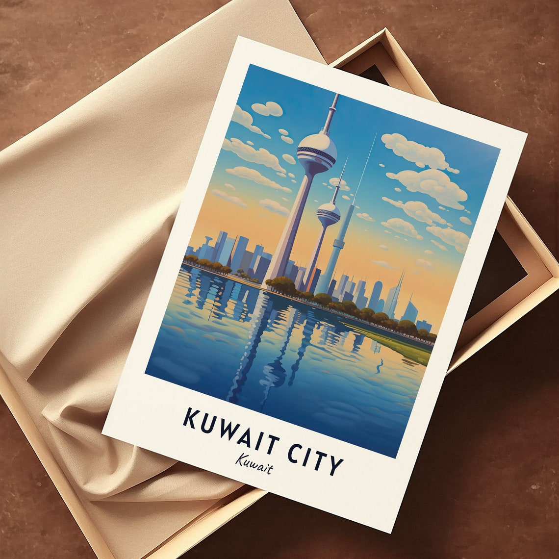 Kuwait City Travel Print Wall Art Kuwait City Kuwait City Print Kuwait City Travel Gift Kuwait City City Poster - Image 3